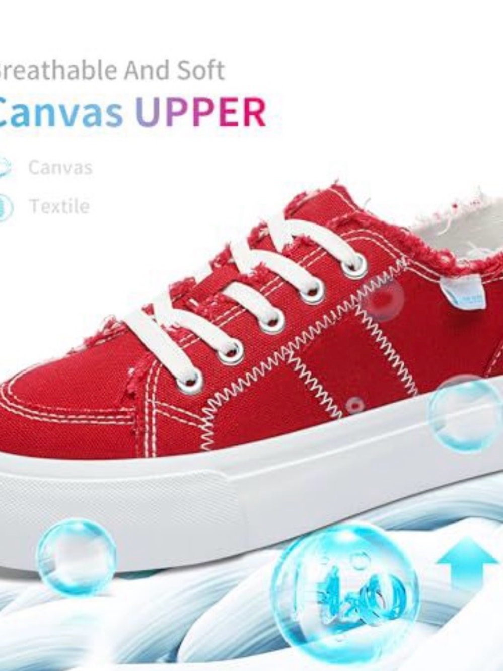 Red Canvas Low-Top Sneaker